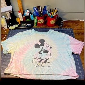 Micky Mouse Tie Dye Crop Top